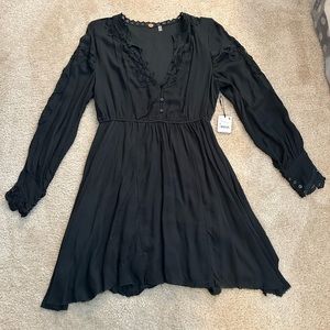 free people lightweight dress with lace accents
